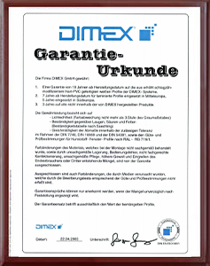 गारंटी उरकुंडे प्रमाणपत्र-DIMEX